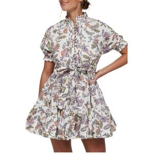 Hermoza Louisa Tunic Short Sleeve Floral Dress Size Large